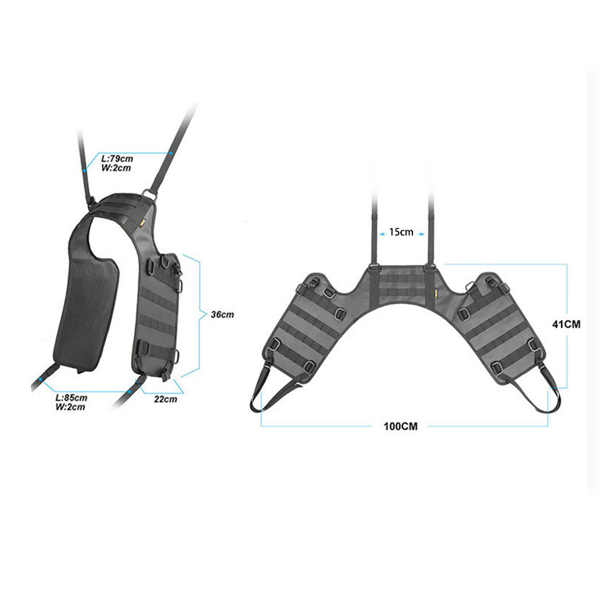 Motorcycle Tank Vest Mount Base Molle System
