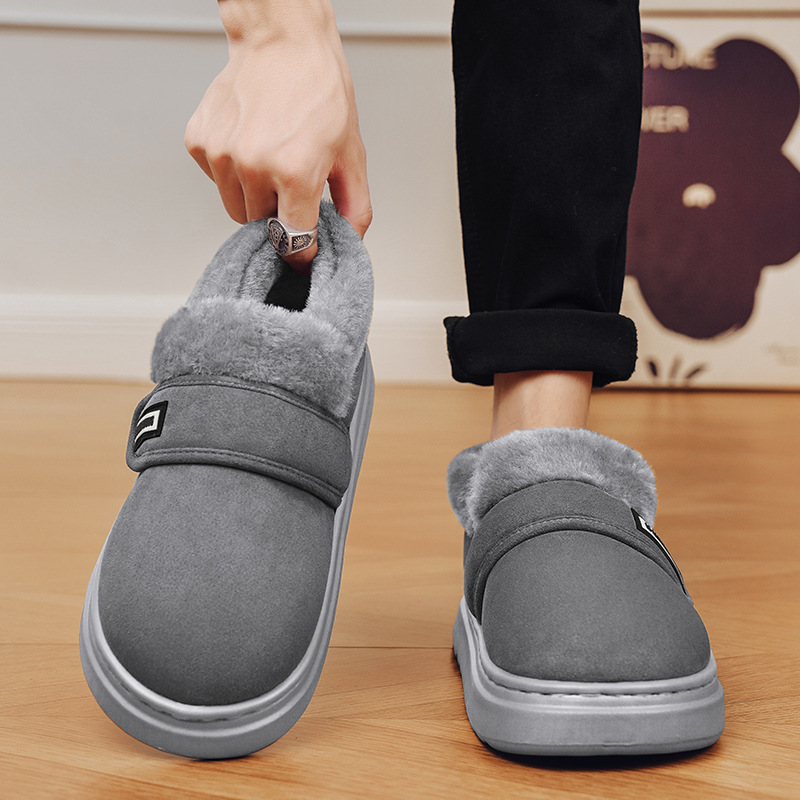 Invierno nuevas botas de nieve altas para hombre más zapatos de algodón cálidos gruesos de terciopelo botas cortas para hombre de plataforma al aire libre en vivo del noreste