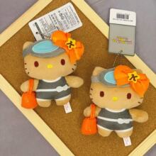 济州岛黑皮限定新款HelloKitty可爱毛绒挂件钥匙扣海女kt热门礼物