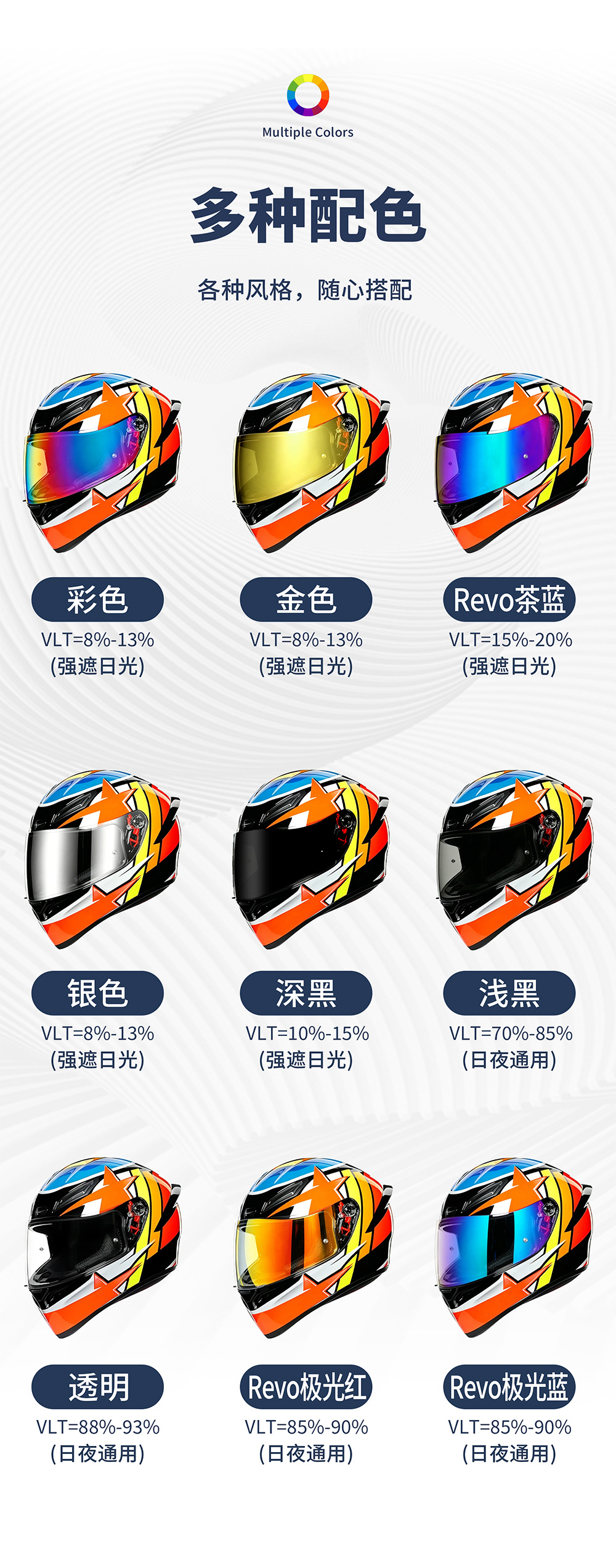 K5-Jet Helmet Lens Four-point Three-helmet K5 JET Electroplated Mirror Universal Sun Protection Day and Night