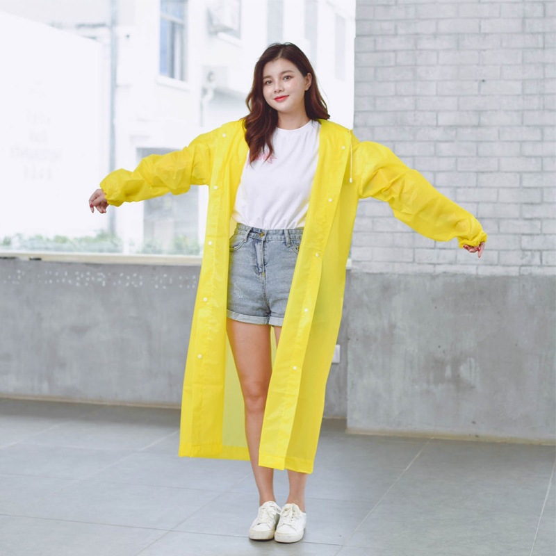 (2개) 긴 비옷 전신 안티 폭풍우 투명한 성인 어린이 남녀 두꺼운 비 세트 휴대용 일회용 판초 필드