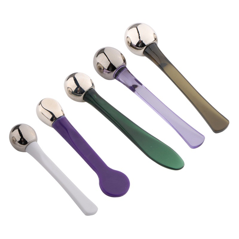 Spot eye massage stick applicator stick eye cream spoon plastic handle dark green import massage eye cream stick