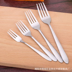 Thickened fork light handle stainless steel fork mirror polished Western knife fork Main Fork Factory wholesale
