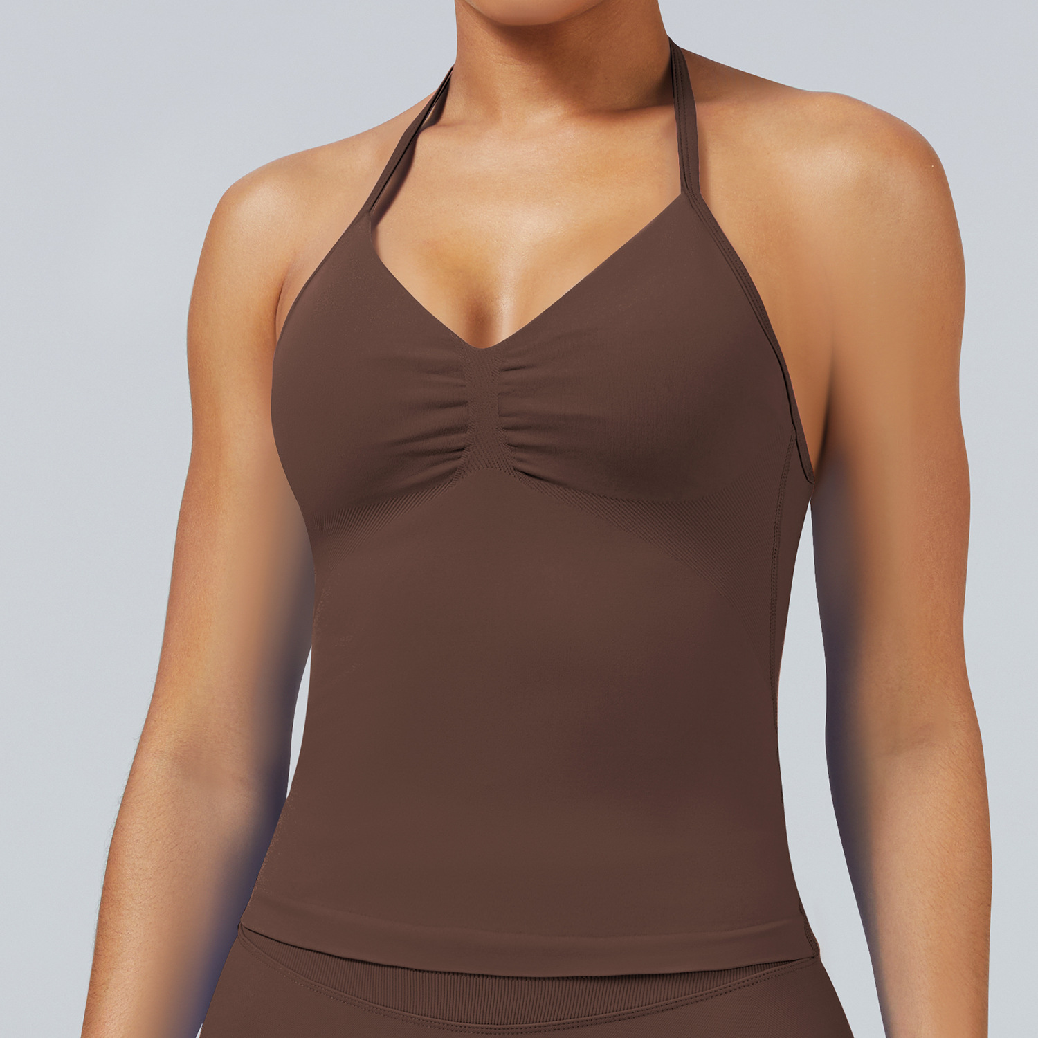 Conjunto de yoga transfronterizo europeo-americano, conjunto de mel de melocotón seco rápido, conjunto de acondicionamiento físico transpirable, conjunto de deportes al aire libre