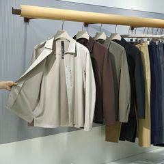 LU家户外运动新款通勤男士衬衫商务休闲翻领长袖春秋衬衣外套