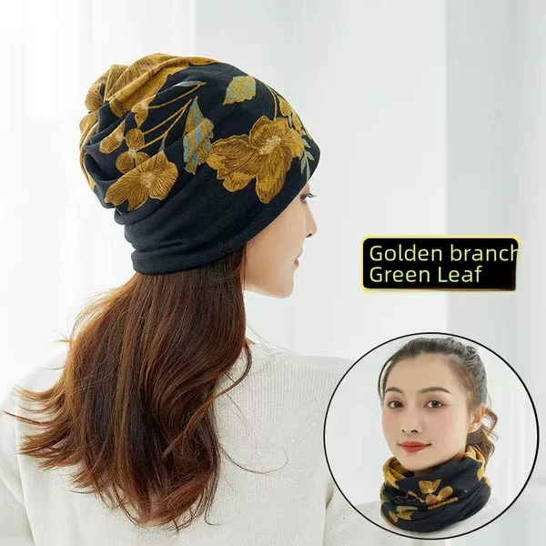 Cold-proof Warm-keeping Varied Neck Pullover Autumn and Winter Stack Cap Cashmere Neck Sleeve Multifunctional Knitted Men's and Women's Twisted Cap