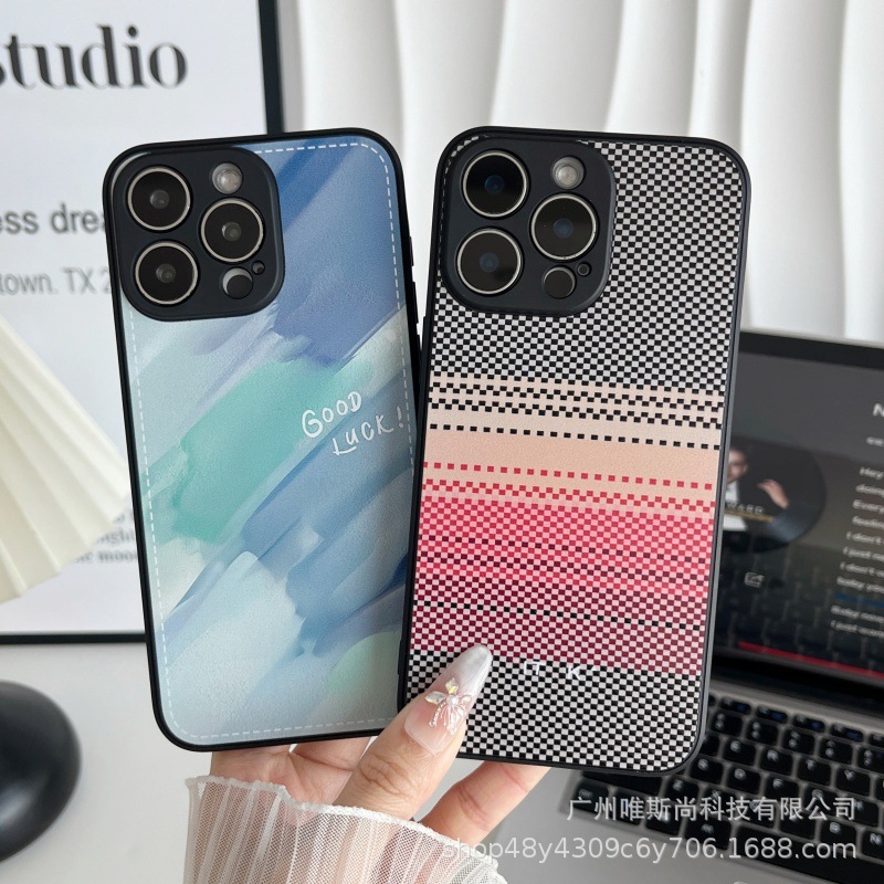 适用a6pro仿男士皮纹手机壳oppo商务硅胶套findx9彩绘软reno15