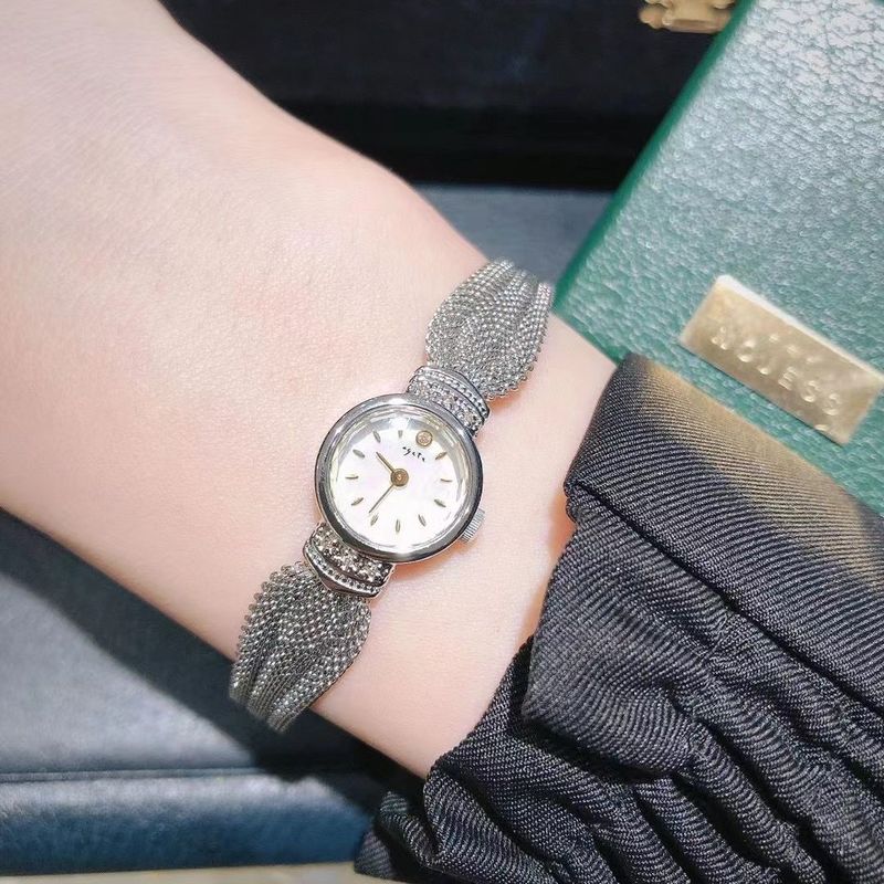Agete同タイプ中古腕時計ミニ秀気角型麦穂レディース角型レトロ石英時計watch|undefined