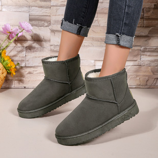 Foreign trade plus size northeast cotton shoes 2024 autumn and winter explosions fleece-lined warm thick bottom non-slip snow boots in stock wholesale