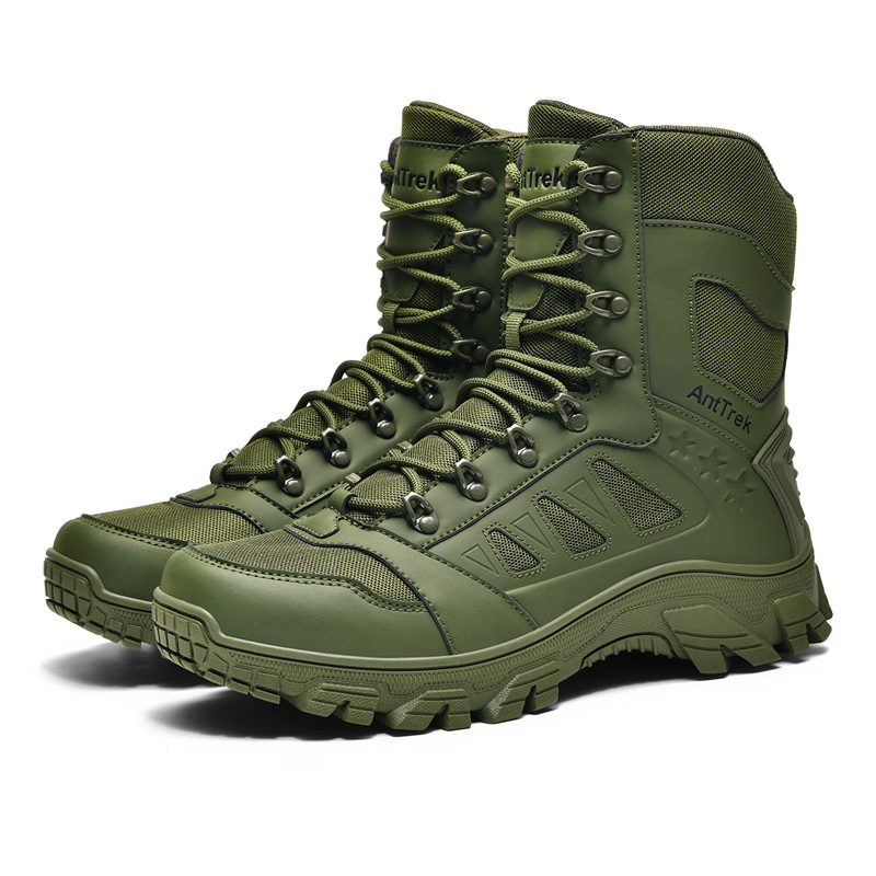 Botas de combate al aire libre para hombres, botas tácticas para hombres, botas de desierto para hombres, botas de montaña para hombres, botas de campo a fondo para hombres