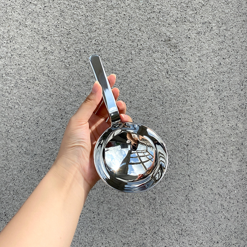 Chockmen Zhuo Deming 18 / 10 cucharas hemisféricas de mano corta de trabajo pesado cucharas de arroz de harina 304 cucharas de arroz de harina