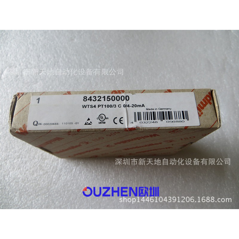 原装现货魏德米勒安全栅WTS4 PT100/3 C 0/4-20MA 8432150000议价