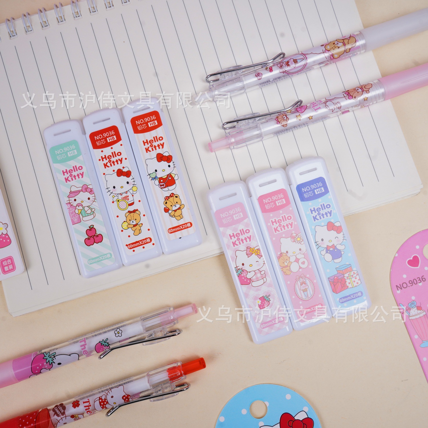 Automatic Pencil Set Hello Kitty, cartoon mechanical pencils, creative multi-character gift set