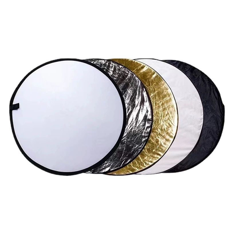 Фотографический отражатель 30/60/80/110 см Круглый складной портативный световая пластина «Два в одном» Гибкая пластина