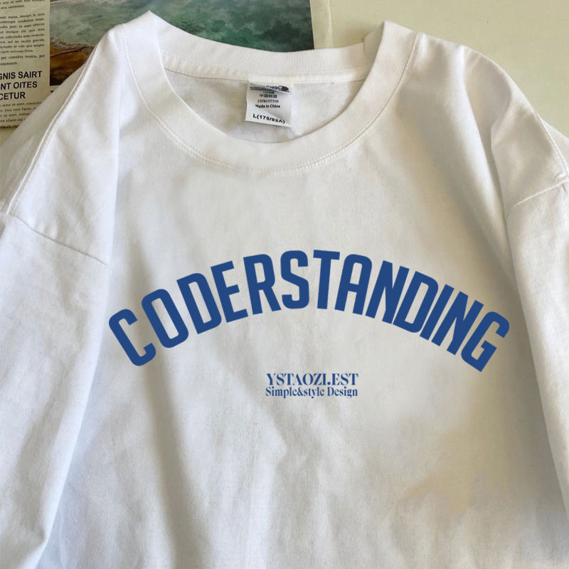 Camiseta de las mujeres nueva media manga estilo europeo y americano desgaste calle ropa ins cuello redondo manga corta Camiseta pareja desgaste hombres y mujeres mismo t