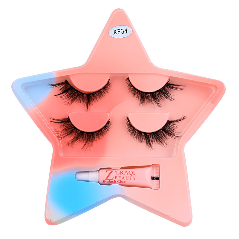 10 pares de pestañas postizas tridimensionales de tallo duro, estilo europeo y americano, pestañas en racimo completas y densas, pestañas postizas de una sola pieza para maquillaje de escenario para maquilladores.