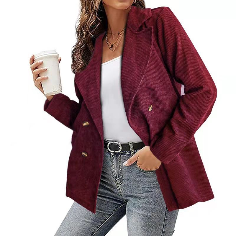 Chaqueta nueva de moda femenina europea y americana de Independent Station, superventas, otoño/invierno 2022, color liso._voghion.com