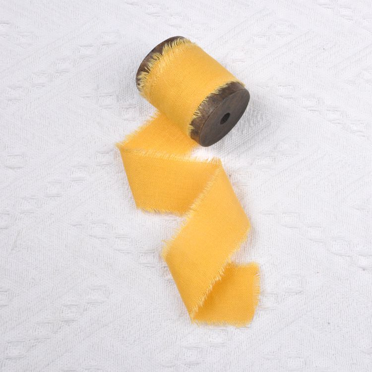 Algodón y lino deshilachado borde deshilachado con bricolaje boda tarjeta de felicitación ramo decorativo borde deshilachado borla cinta 4cm rollo tira de tela hecha a mano