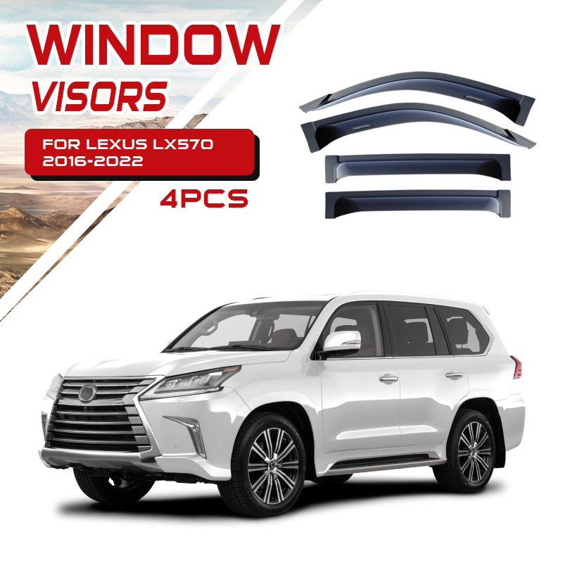 Visera para Ventana de Coche, Protector de Lluvia, Compatible con Lexus LX600 LX700 LX570 GX400 460