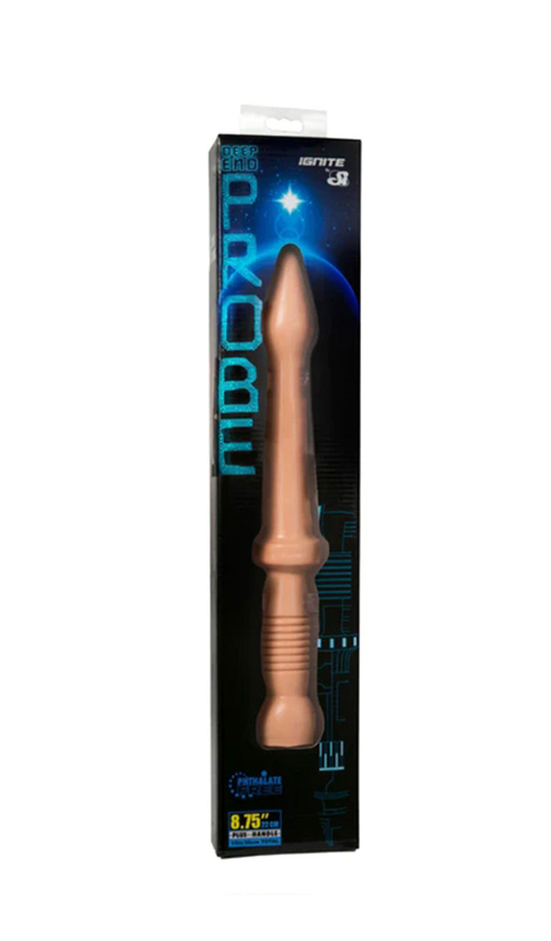 PVC Spear-Shaped Anal Plug Dildo, Black High-Simulation Masturbation Stick — detail image 3