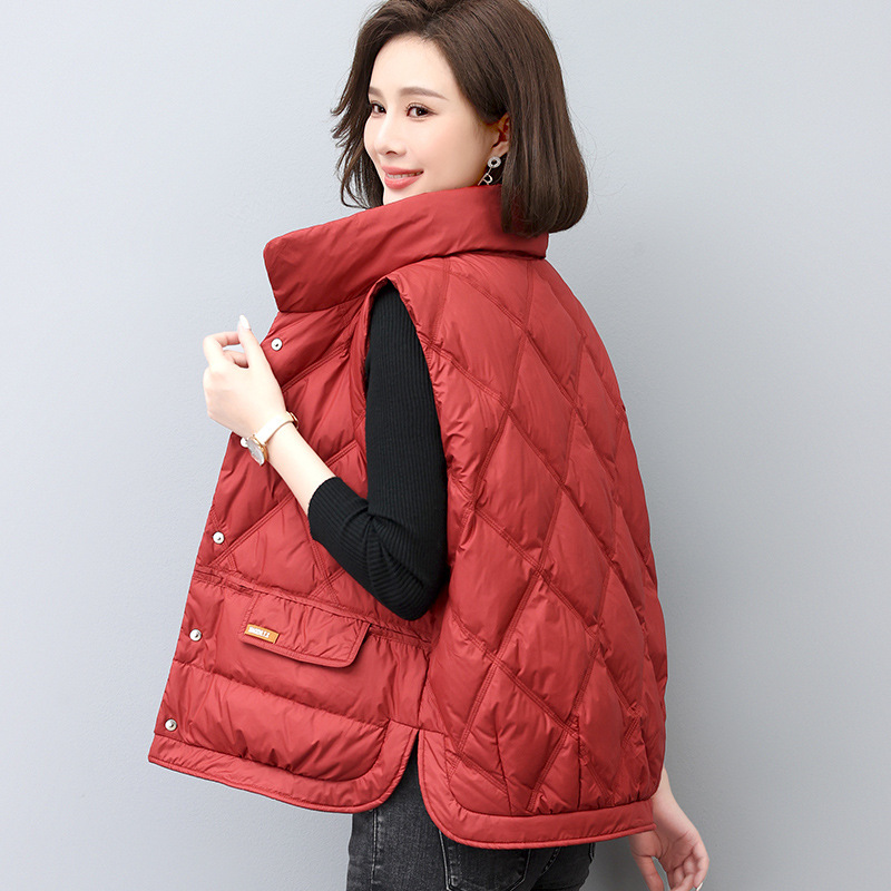Down Vest Vest Women's Vest 2024 New Fall/Winter plus size Waistcoat Middle-aged Mother's Light White Duck Down Vest Down Vest Vest Women's Vest 2024 New Fall/Winter plus size Waistcoat Middle-aged Mother's Light White Duck Down Vest