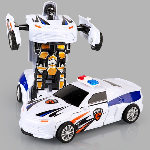 Transformed police car off-road vehicle sports car King Kong robot model car cross-border children boy collision toy