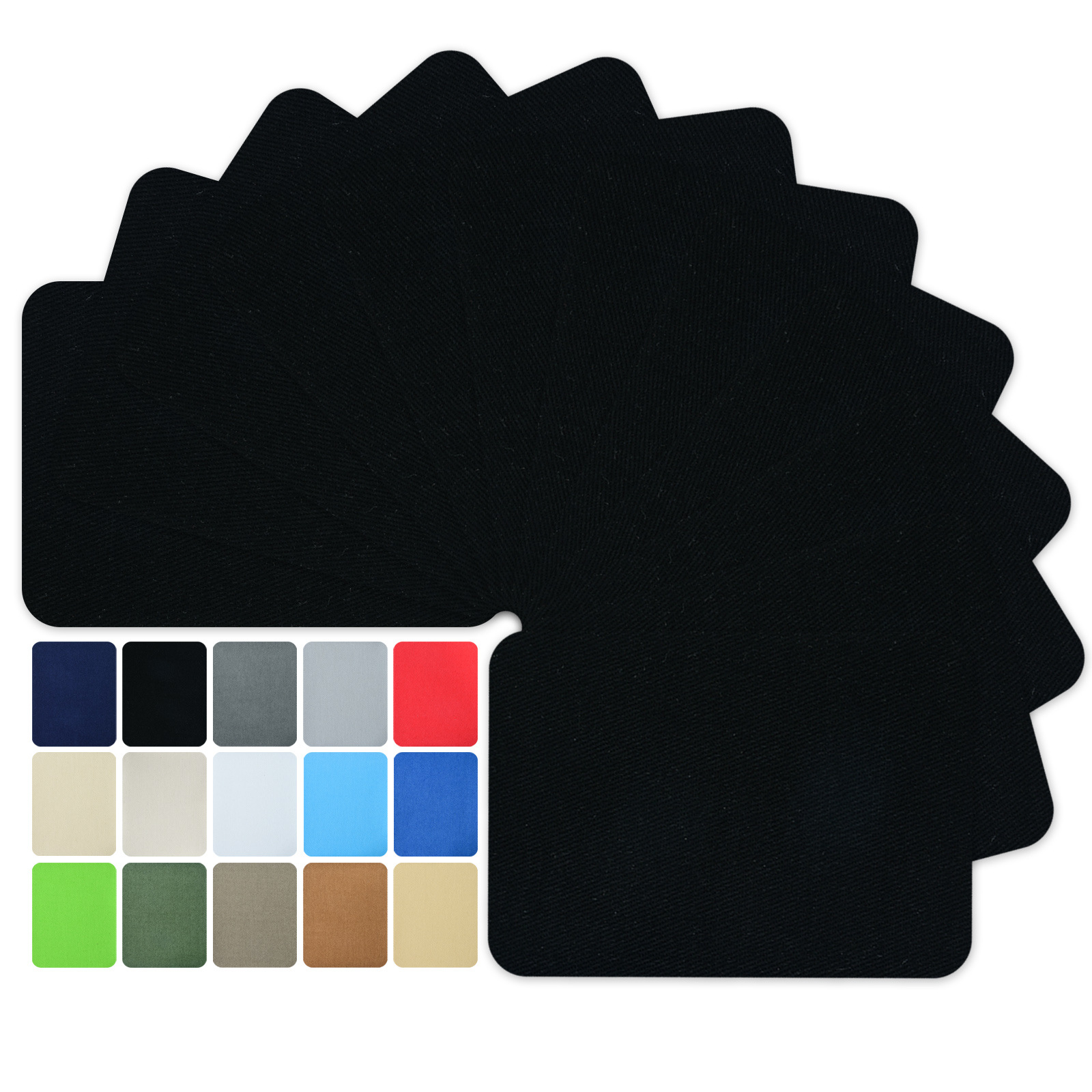 12 조각 블랙 * 스퀘어 * 7.5*10.5