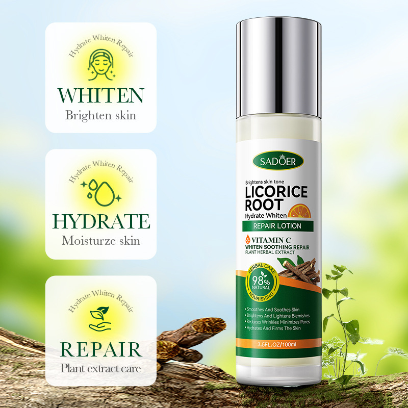 Lotion hydratante éclaircissante nourrissante réparatrice à la réglisse SADOER VC_voghion.com