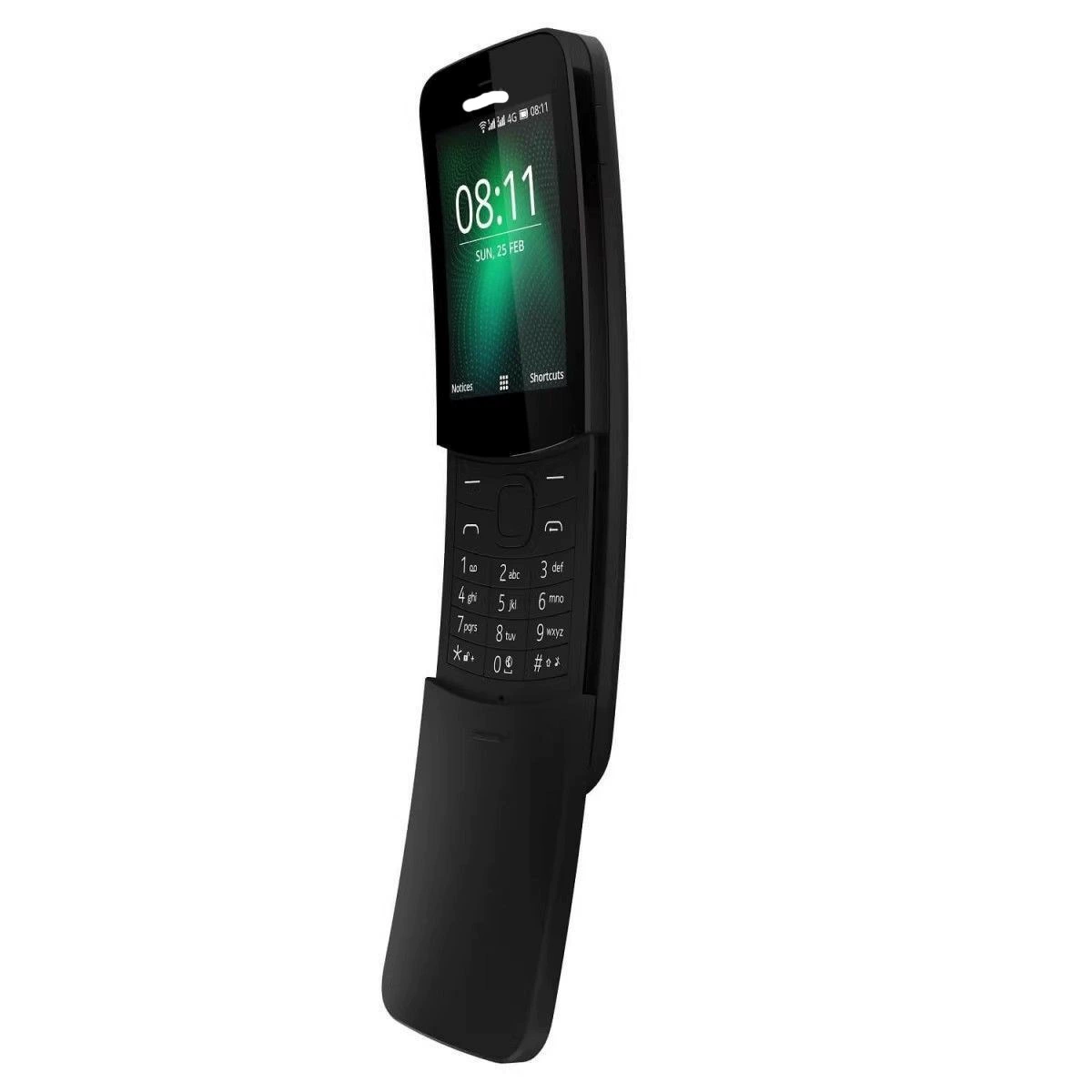 Функциональный телефон 8110 4G, полносетевой, Wi‑Fi хотспот, HD‑звонки, Bluetooth (чёрный/жёлтый)