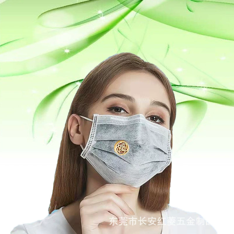 Medical mask stainless steel, aromatherapy, perfumed oil, magnetic diffuser, fragrant perfume, lock