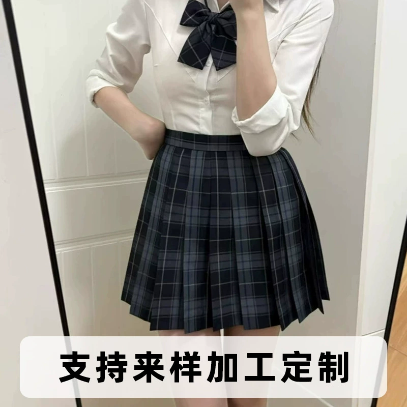 Ночная летняя аутентичная клетчатая юбка JK, студенческая униформа JK, комплект, нежная плиссированная юбка моряка