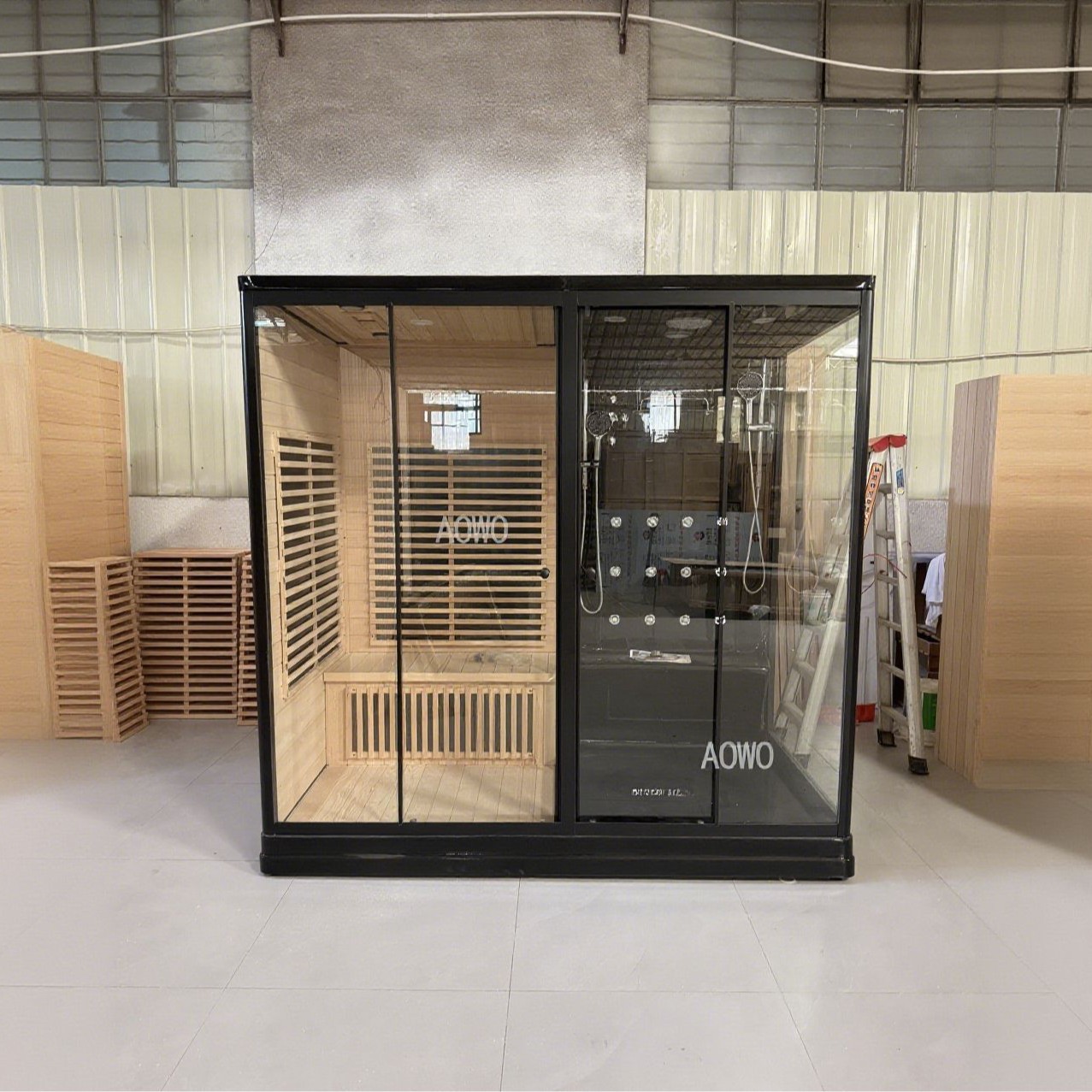 Comercio exterior exportación de calor infrarrojo lejano combinación de ducha seca y húmeda integrada sala de vapor húmedo sala de vapor húmedo separación seca y húmeda