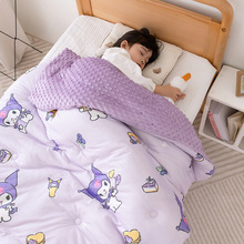 批发儿童针织棉被子保暖秋冬豆豆绒被单人学生被芯幼儿园春秋被
