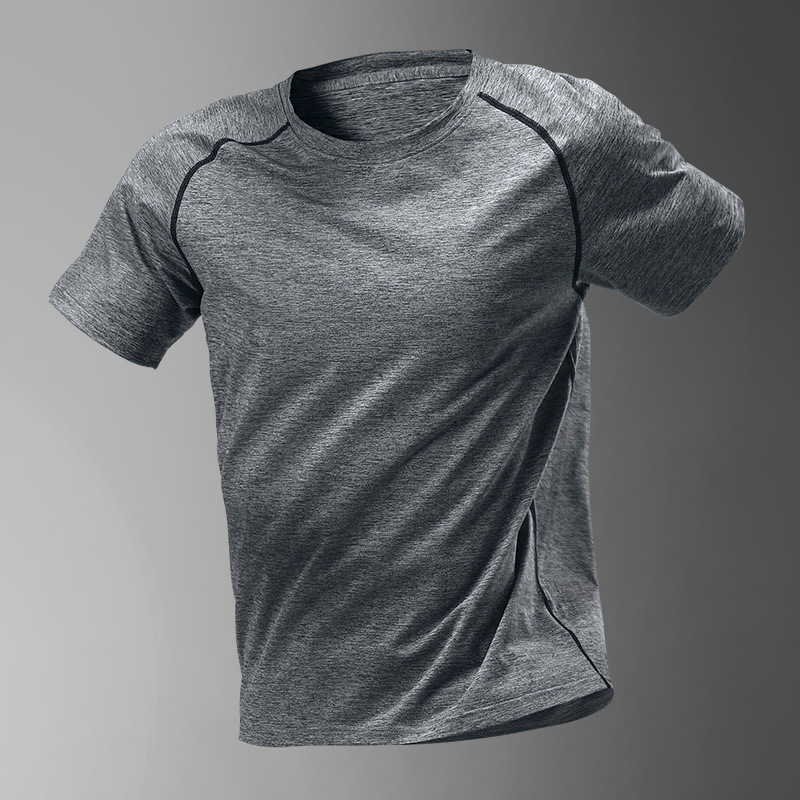 Traje deportivo, ropa de gimnasio para correr para hombres, ropa de secado rápido de seda de hielo de verano, equipo ajustado, ropa de ciclismo de entrenamiento para correr por la mañana