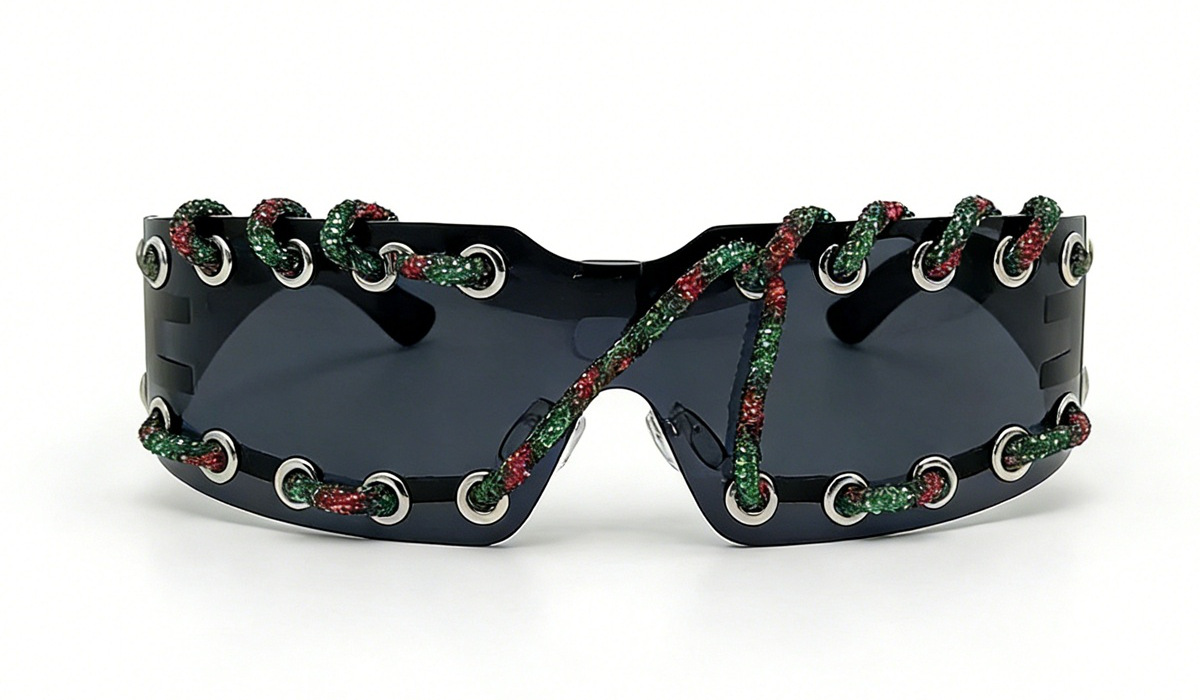 Cyberpunk Y2k Frameless Punk Sunglasses With Metal Rivet Details_voghion.com