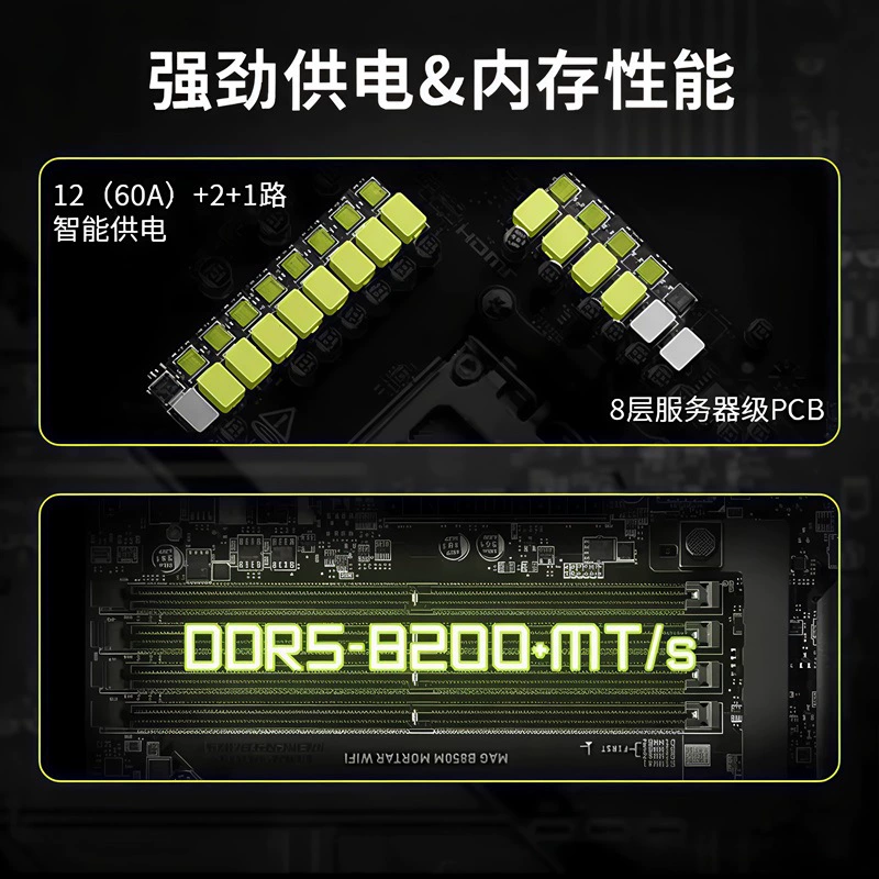 Материнская плата MSI MAG B850M MORTAR WIFI D5 micro-ATX, подходит для 9700X/9800X3D