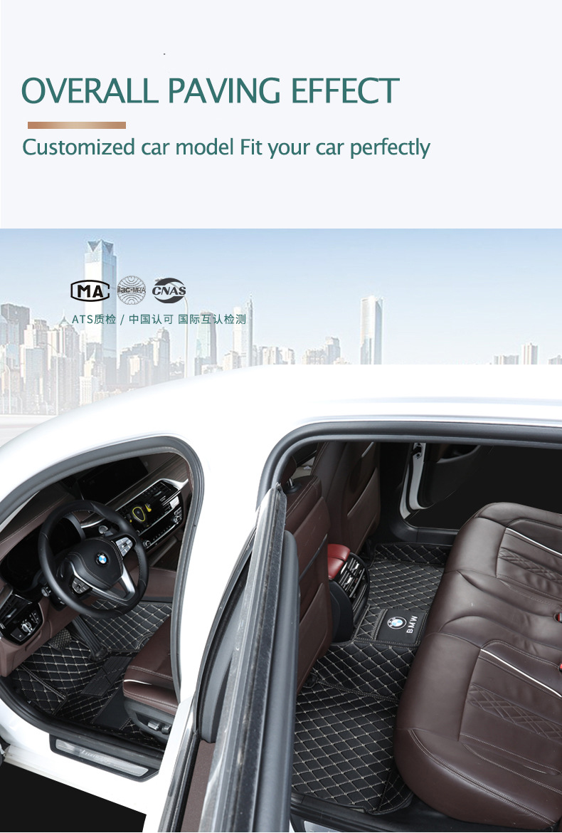 Cross-Border Leather Full-Coverage Car Floor Mats, Wear-Resistant and Easy to Care For, Car Floor Mats from the Source Factory, Dropshipping Available