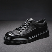 广州工厂男鞋复古真皮系带改色休闲鞋户外工装鞋批发马丁鞋男单鞋