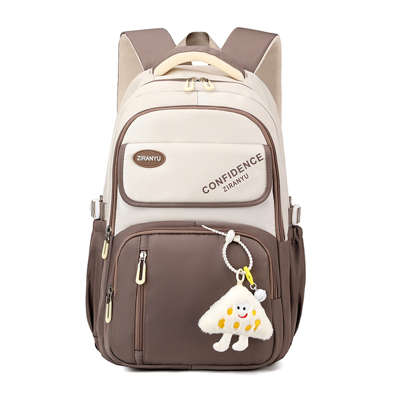 2025 nueva mochila escolar para estudiantes de secundaria secundaria, mochila escolar coreana de alta capacidad, alta resistencia a la suciedad