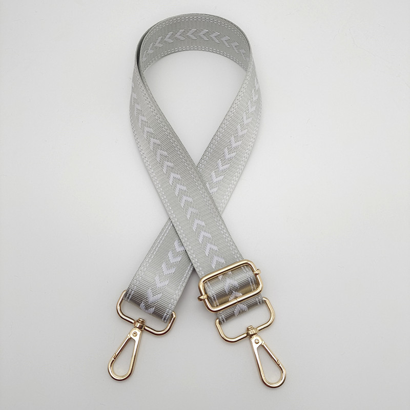 Silver gray + gold hook