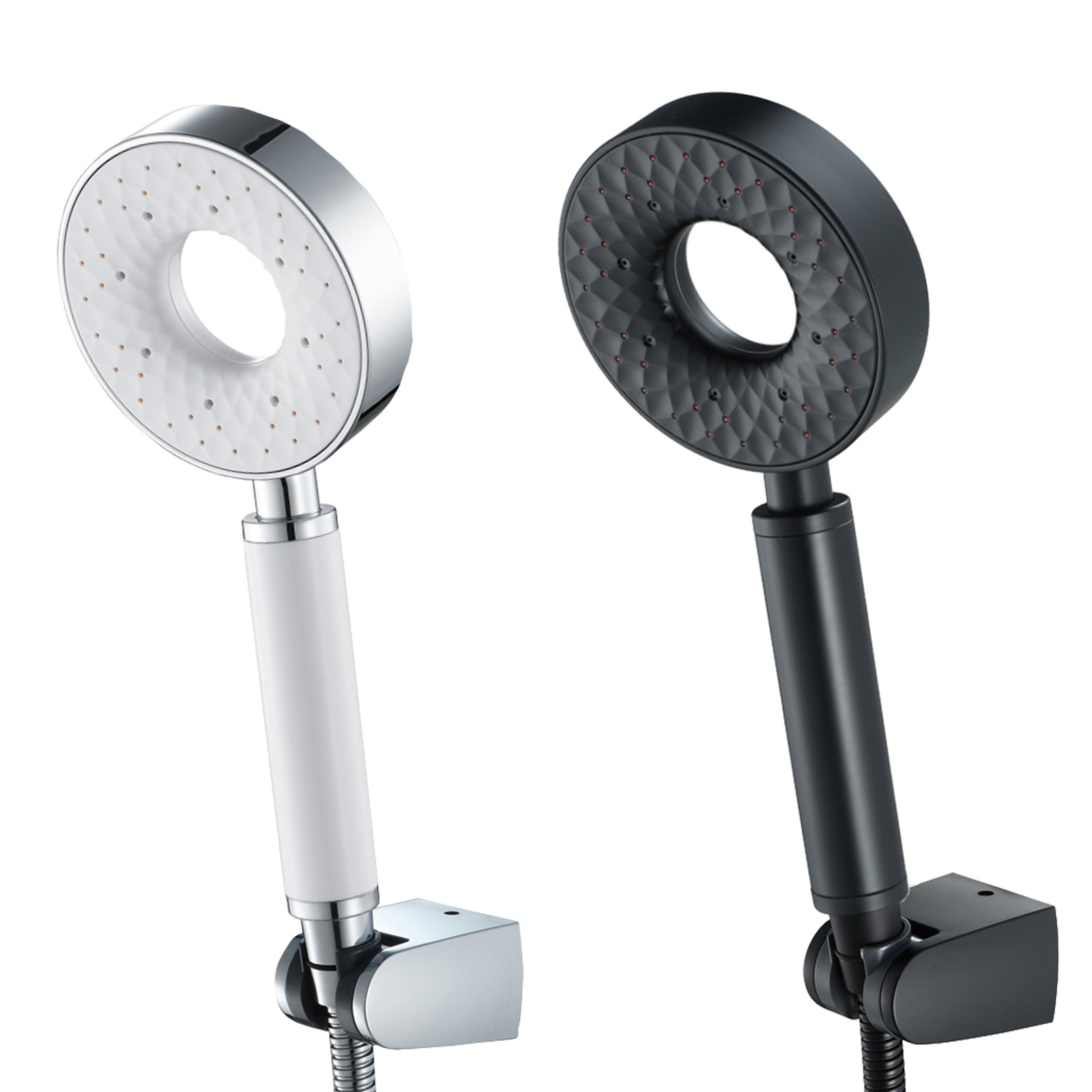 HIDEEP Toilet Household Bathroom Handheld Shower Chrome Shower Head ABS Three-Function Shower