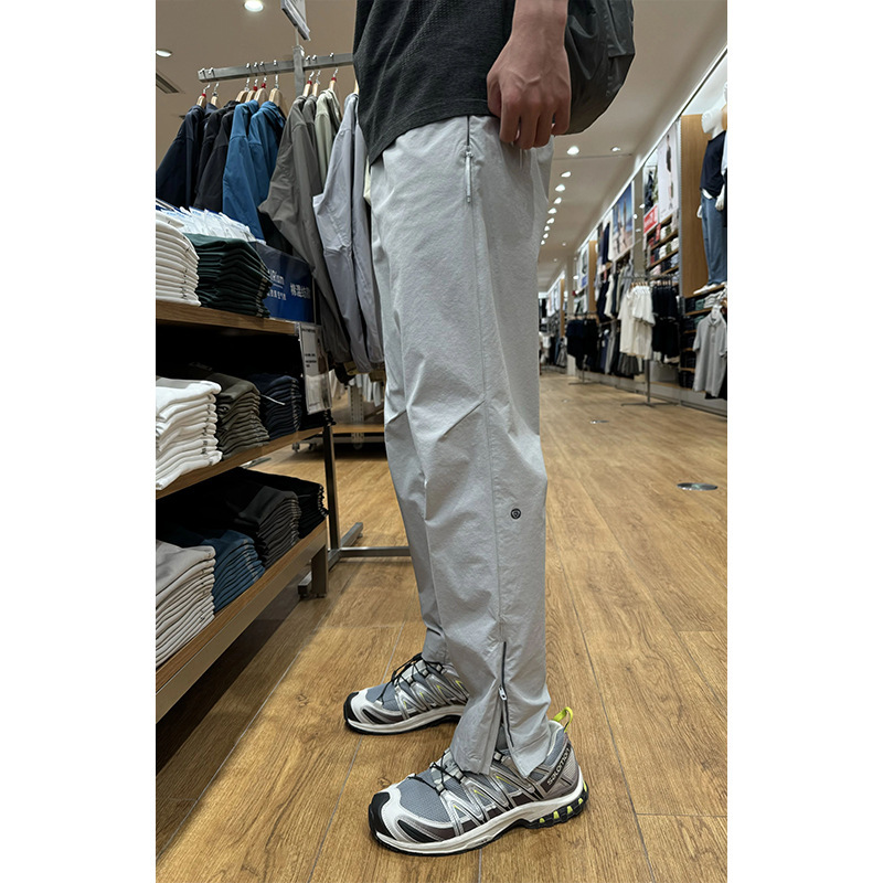 Summer Functional Zipper Outdoor Sports High-Elastic Ice Silk Quick-Drying Slimming Versatile Men's and Women's Workwear Casual Pants