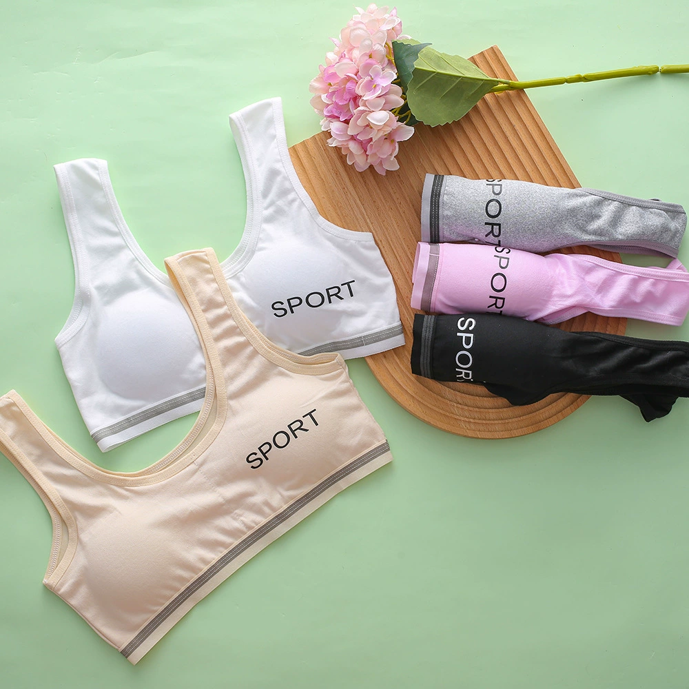 Спот одиночный бег нижнего белья женский жилет для развития девочек дети девочки подростковый бюстгальтер анти-выпуклости 8-16 лет