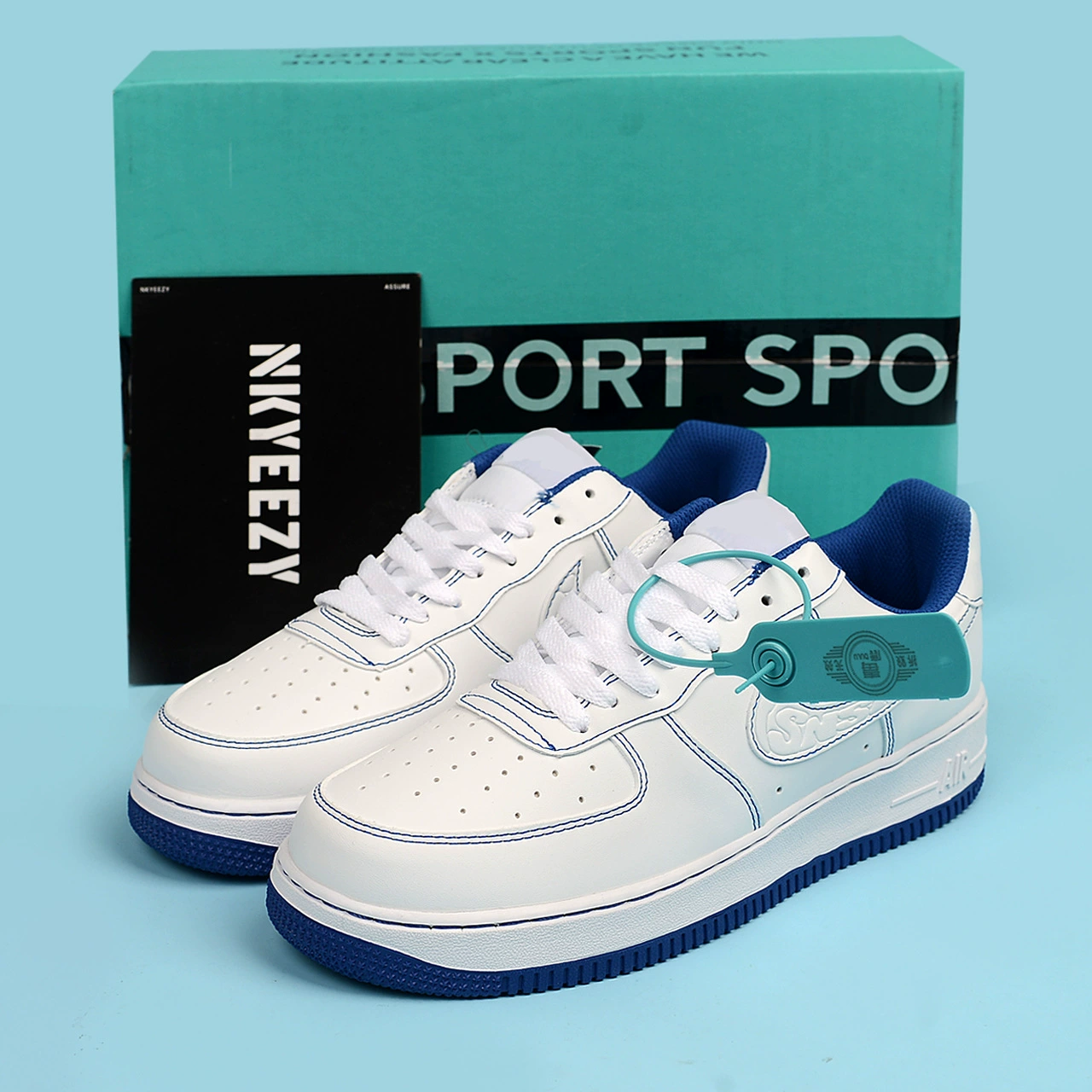 Кроссовки низкие (Nike) Air Force 1, белые кеды низкого стиля, размеры 36–44