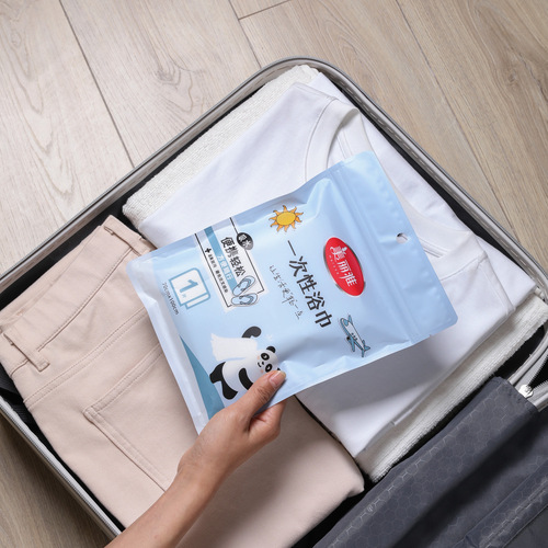 Meiya disposable bath towel compressed wool independent towel packaging travel wet and dry multi-purpose thickened department store wholesale