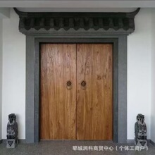 中式老榆木室内门侘寂风原木旧木门民宿户外店铺门酒店包厢室内门