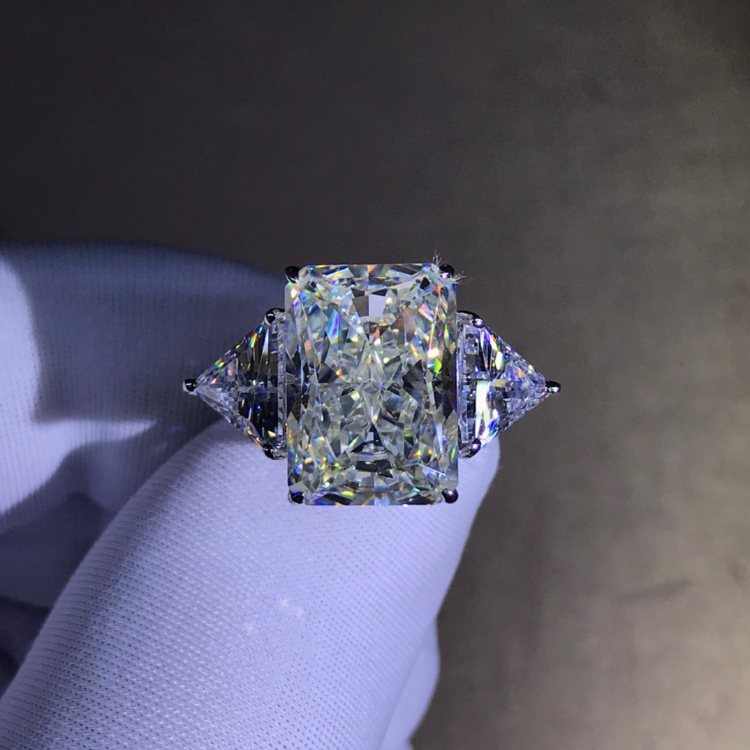 6 quilates VVS grado 3EX anillo de plata esterlina de cinco capas de espesor Chapado en platino con incrustaciones de joyas de diamantes de alto carbono