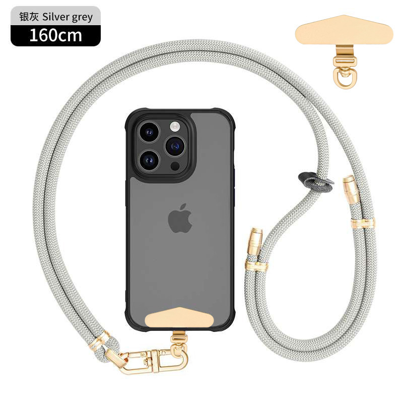 8mmクロスボディ、バックホルターネック携帯電話ストラップ、調節可能なハイエンドメタルバックルスペーサー、屋外紛失防止カメラストラップ|undefined