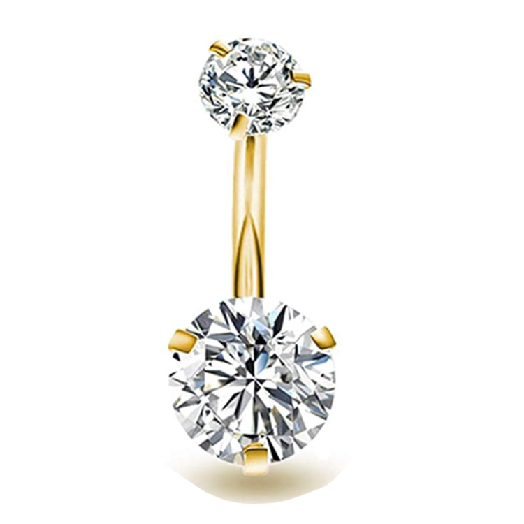 Piercing ombelico in zircone a cuore e tondo gioiello_voghion.com