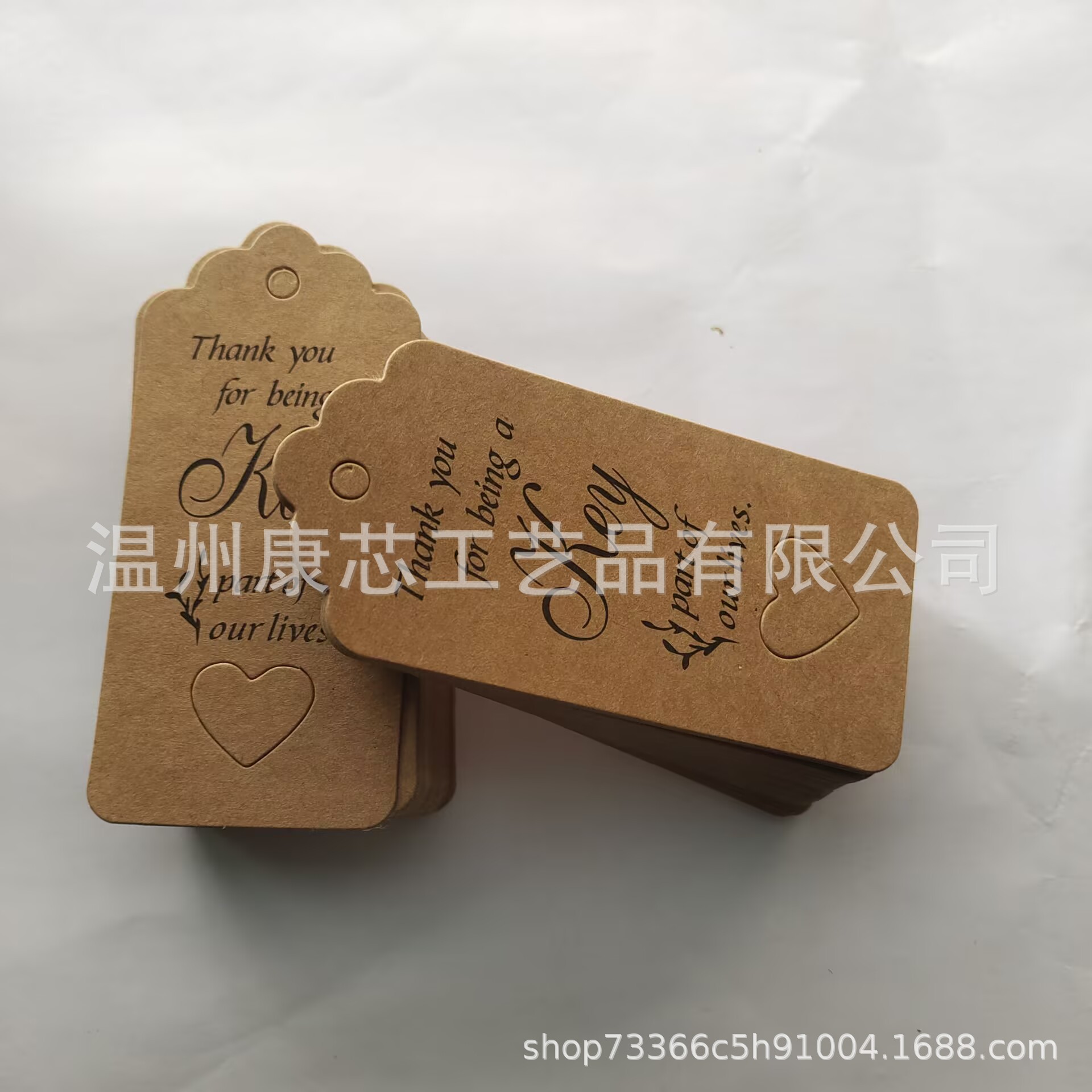 亚马逊厂家key吊牌牛皮纸卡片派对婚庆邀请卡50pcs烘焙源头直供